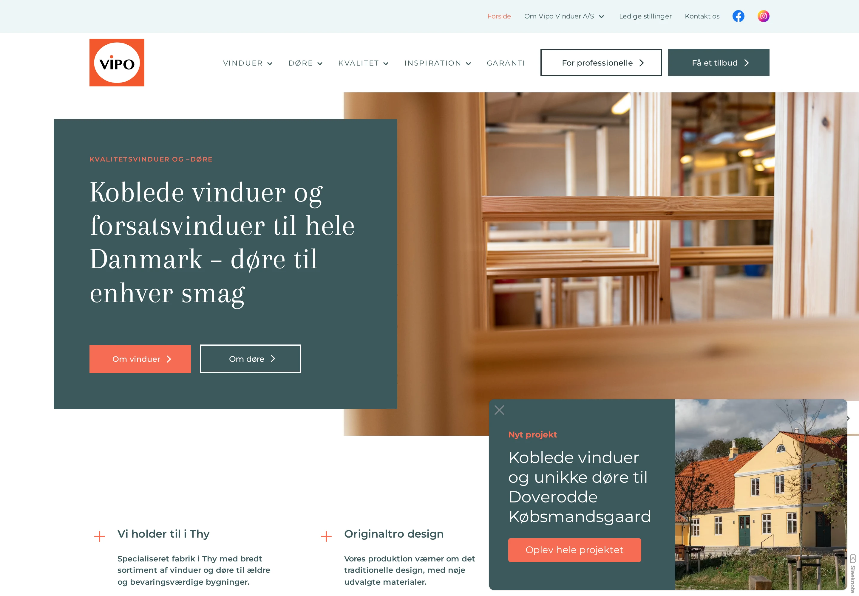Vipo A/S — hjemmeside