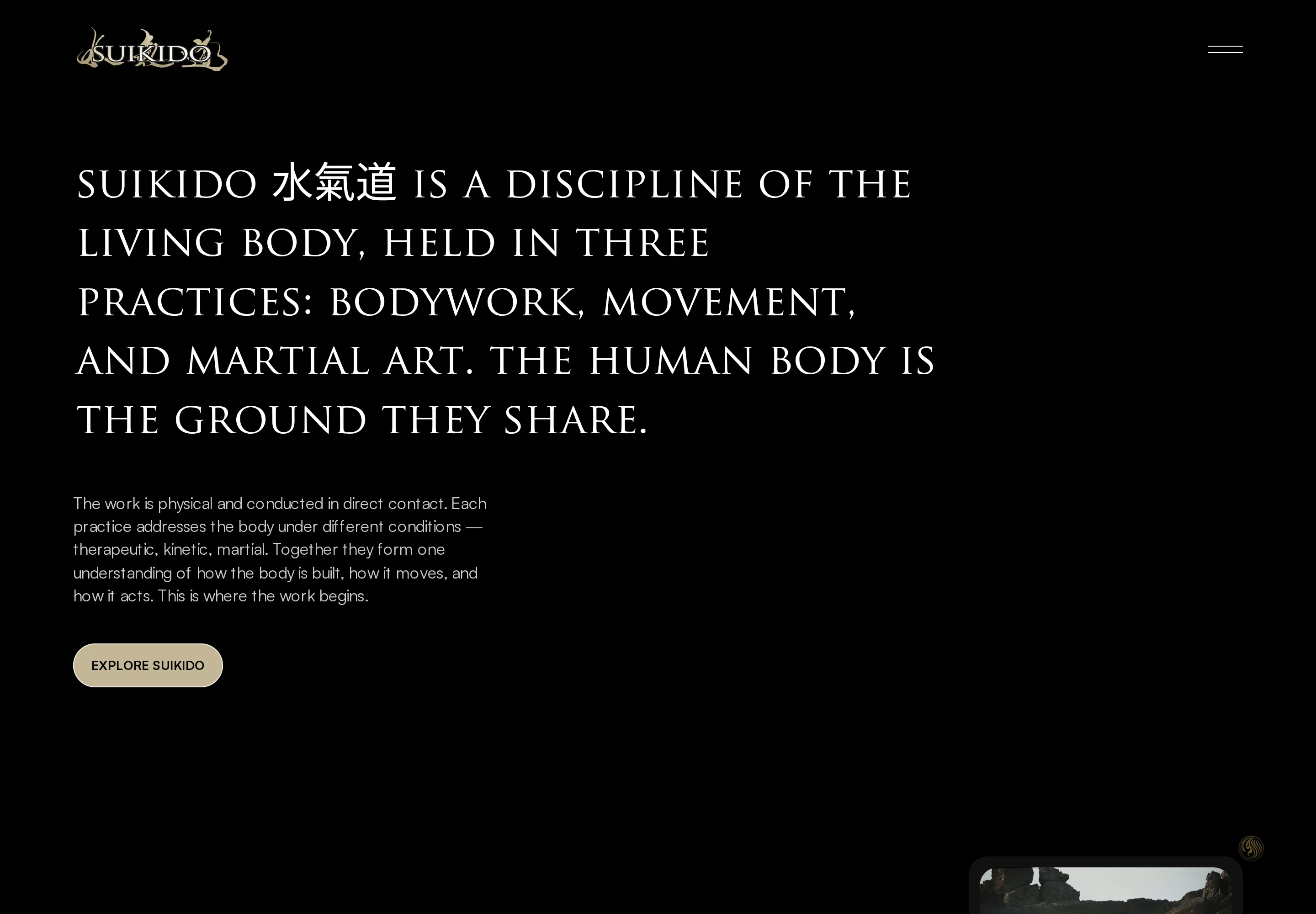SUIKIDO 水氣道 — hjemmeside