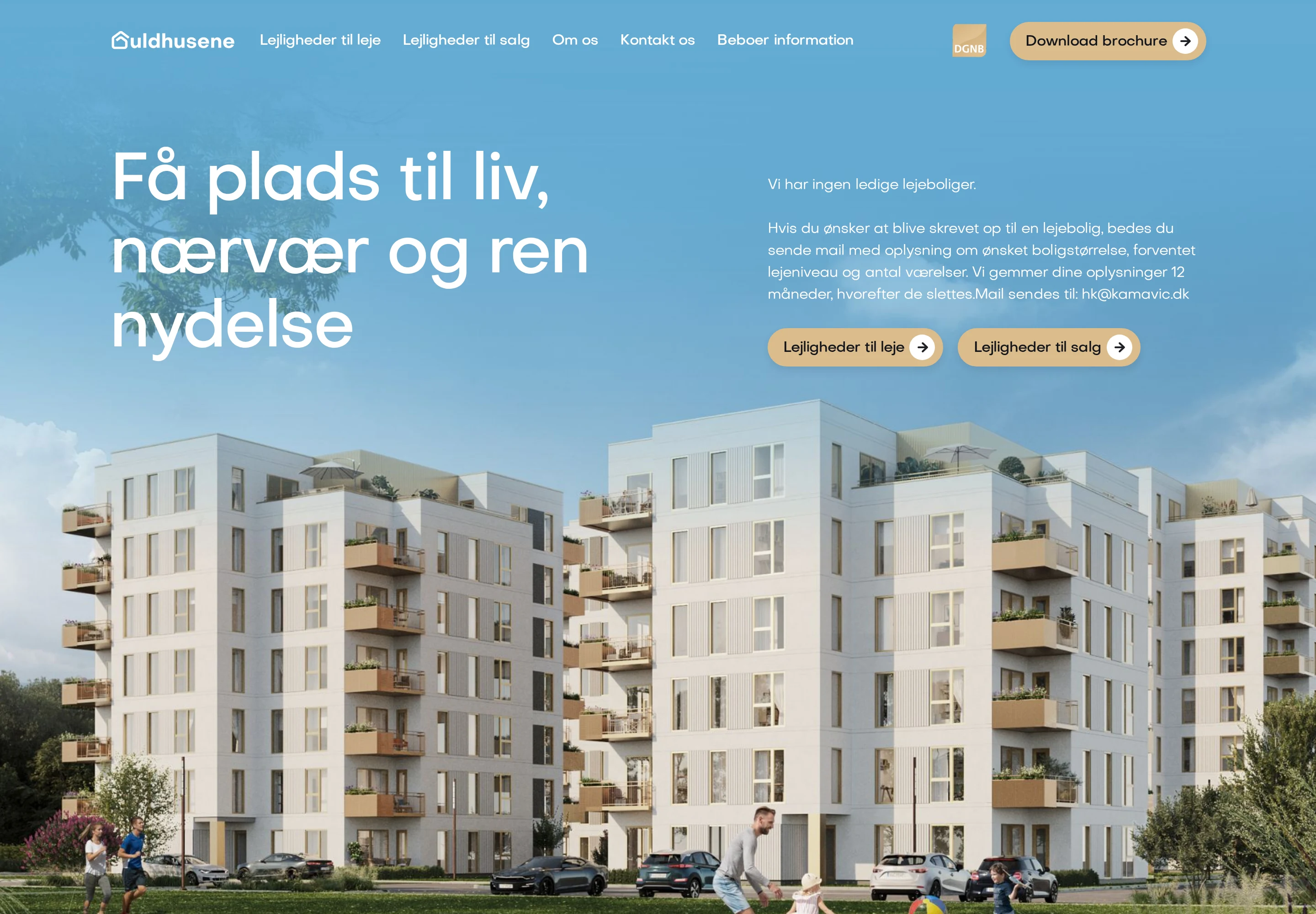 Guldhusene — hjemmeside