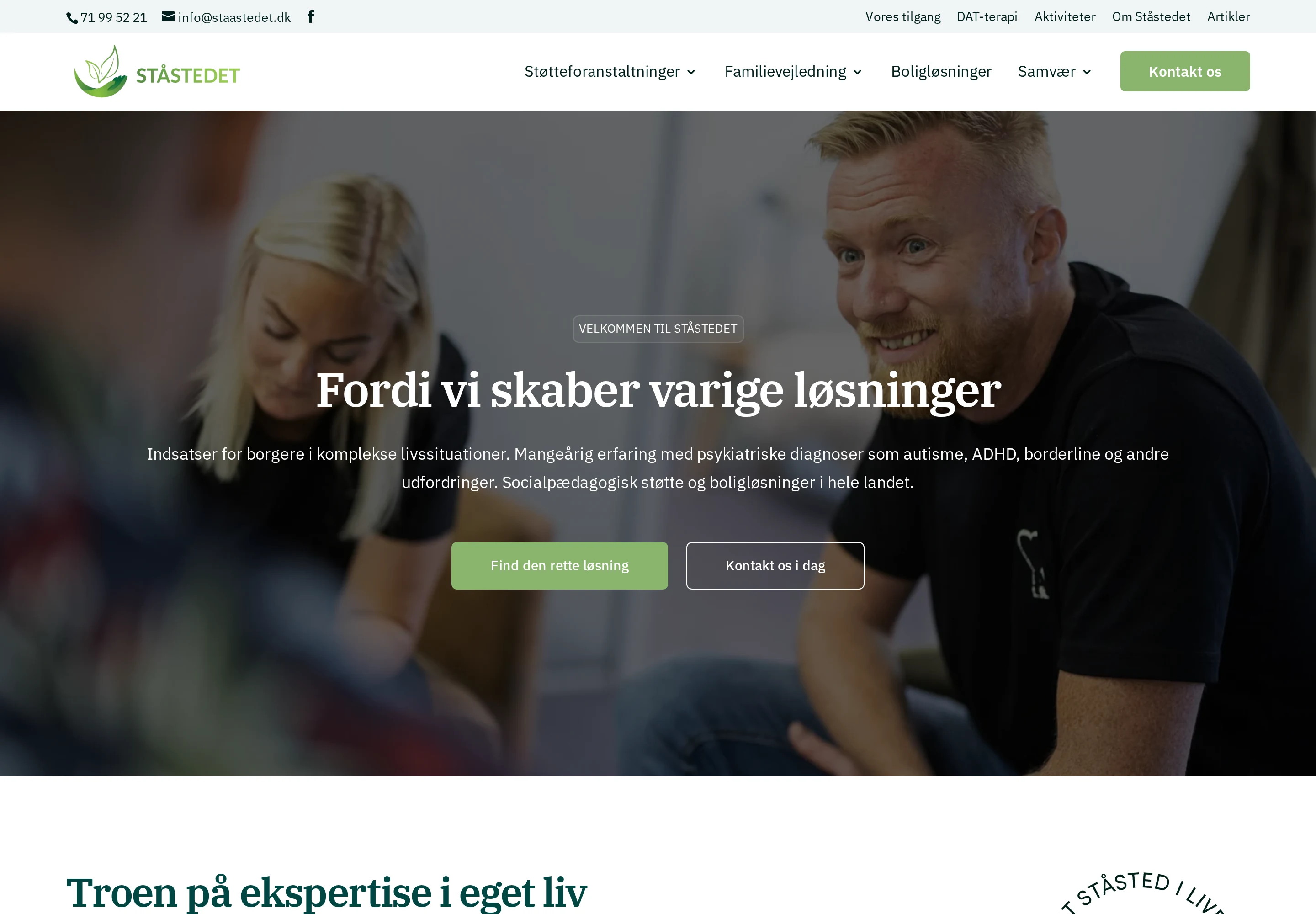 Ståstedet — hjemmeside
