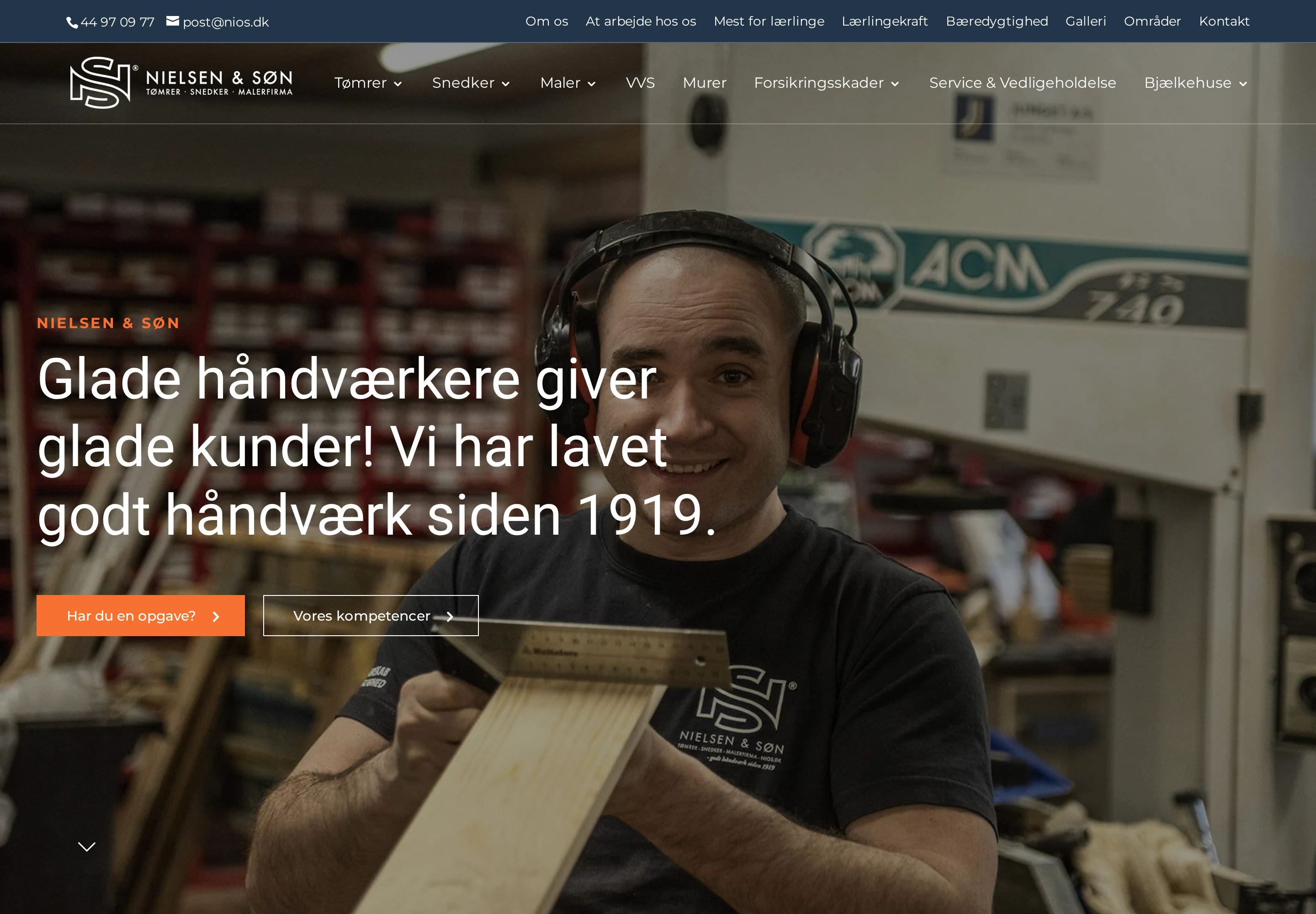 Nielsen & Søn — hjemmeside